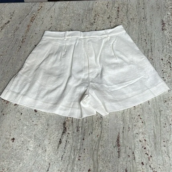Bec + Bridge white Bermuda shorts